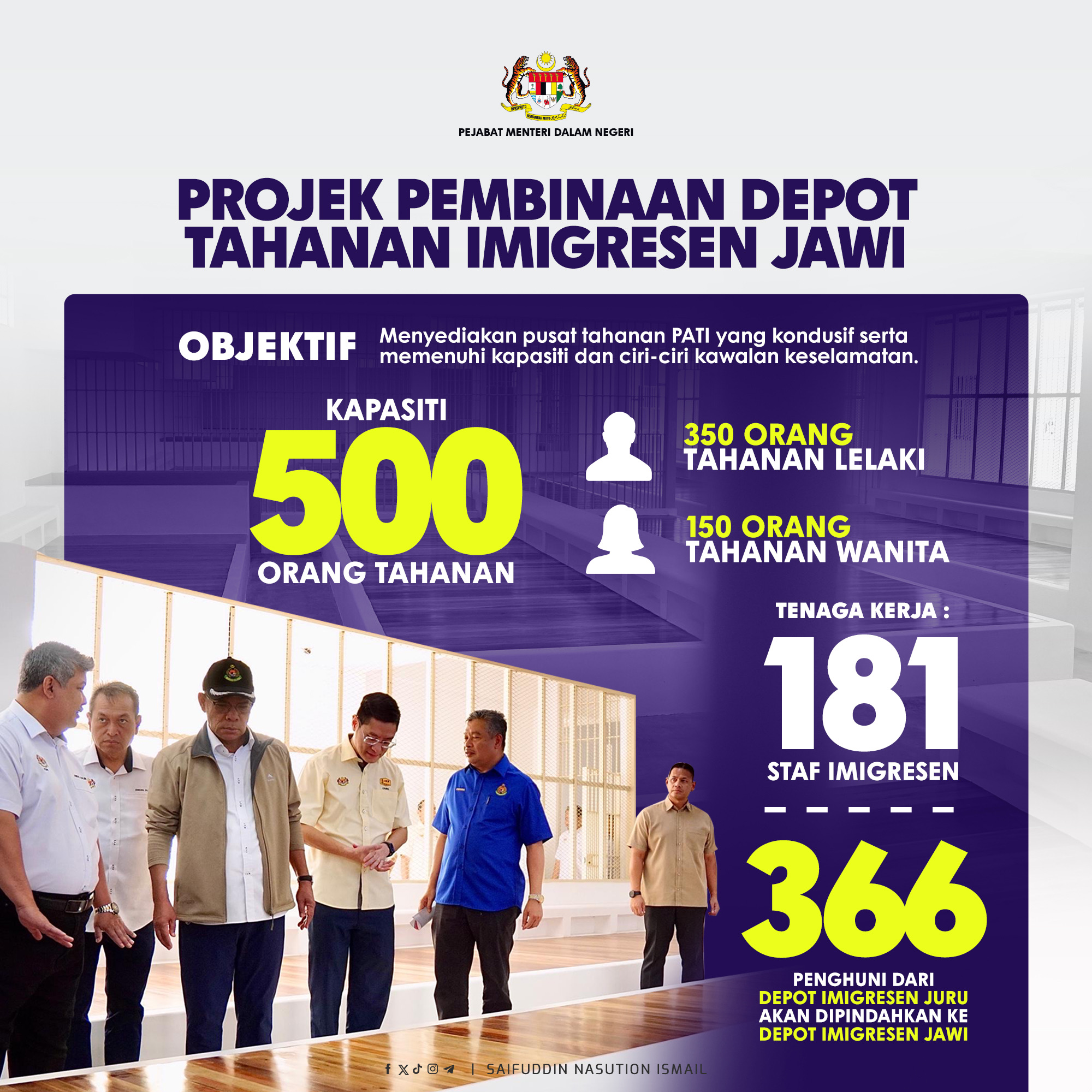 Projek Pembinaan Depot Tahanan Imigresen