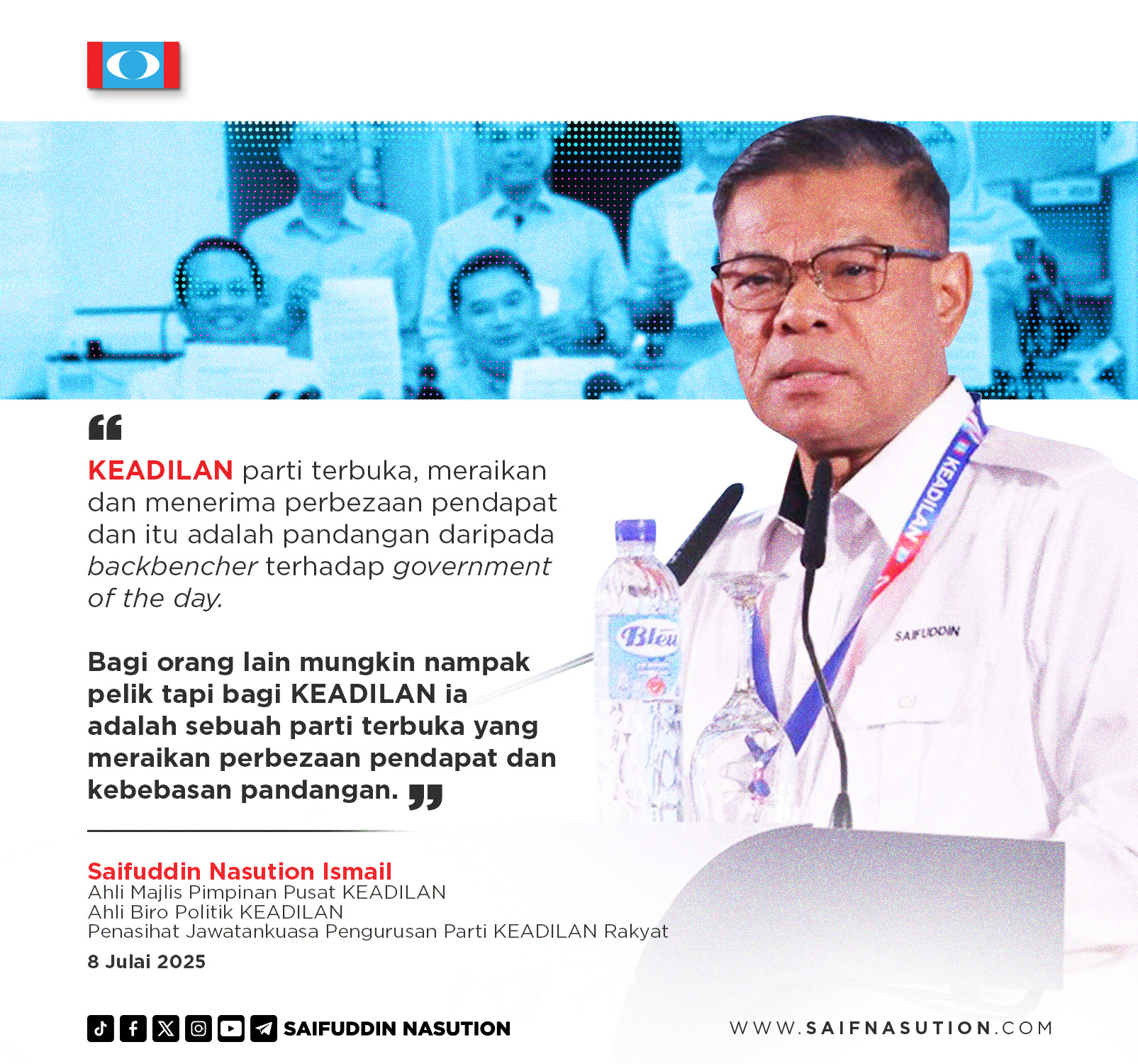 KEADILAN, Sebuah Parti Yang Terbuka